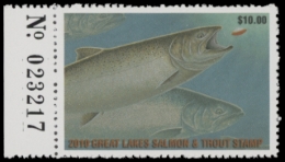 Picture of 2010 Wisconsin Great Lakes Salmon & Trout Stamp  MNH VF