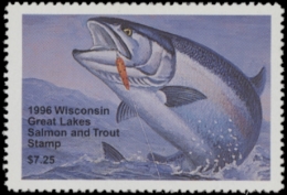 Picture of 1996 Wisconsin Great Lakes Salmon & Trout Stamp  MNH VF