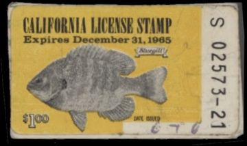 Picture of 1965 California Fishing Stamp Used VF
