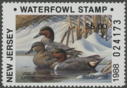 Picture of 1988 New Jersey NR Duck Stamp MNH VF