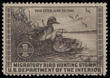Picture of RW6 1939 Duck Stamp  Used F-VF
