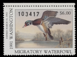 Picture of 1991 Washington Duck Stamp MNH VF