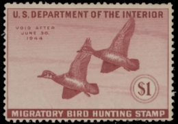 Picture of RW10 1943 Duck Stamp  Unsigned F-VF