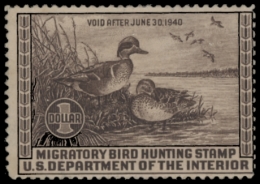 Picture of RW6 1939 Duck Stamp  Unsigned F-VF
