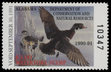 Picture of 1990 Alabama Duck Stamp MNH VF