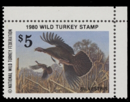 Picture of 1980 National Wild Turkey Federation Wild Turkey Stamp MNH VF