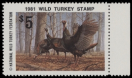 Picture of 1981 National Wild Turkey Federation Wild Turkey Stamp MNH VF