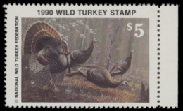 Picture of 1990 National Wild Turkey Federation Wild Turkey Stamp MNH VF