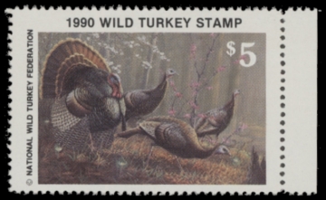 Picture of 1990 National Wild Turkey Federation Wild Turkey Stamp MNH VF
