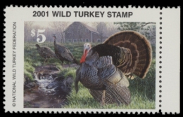 Picture of 2001 National Wild Turkey Federation Wild Turkey Stamp MNH VF