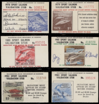 Picture of 1978 - 83 Washington State Salmon Stamps