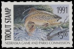 Picture of 1991 Nebraska Trout Stamp