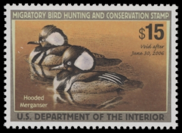 Picture of RW72 2005 Duck Stamp. MLH F-VF