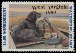 Picture of 1990 West Virginia Non Res Duck Stamp