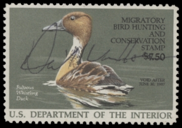 Picture of RW53 1986 Duck Stamp. Used. F-VF