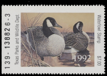 Picture of 1992 Texas Duck Stamp