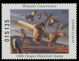 Picture of 1996 Oregon Duck Stamp