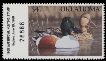 Picture of 1998 Oklahoma Duck Stamp
