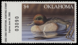 Picture of 2002 Oklahoma Duck Stamp