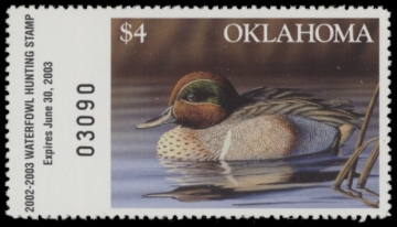 Picture of 2002 Oklahoma Duck Stamp