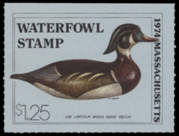 Picture of 1974 Massachusetts Duck Stamp - First of State