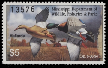 Picture of 1993 Mississippi Duck Stamp