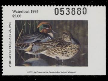 Picture of 1993 Missouri Duck Stamp