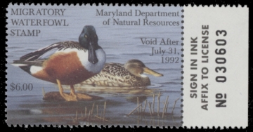 Picture of 1991 Maryland Duck Stamp