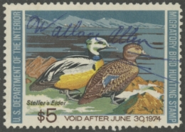 Picture of RW40 1973 Duck Stamp. Used