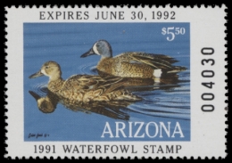 Picture of 1991 Arizona Duck Stamp