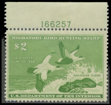 Picture of RW24 1957 Duck Stamp. MLH