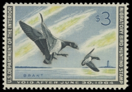Picture of RW30 1963 Duck Stamp. MNH. F-VF 