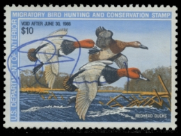 Picture of RW54 1987 Duck Stamp. Used. F-VF 