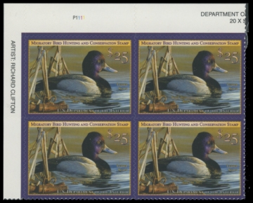 Picture of RW88 2021 Duck Stamp. Plate Block. F-VF 