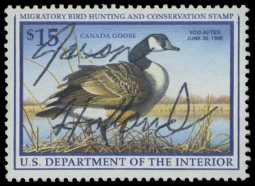 Picture of RW64 1997 Duck Stamp. Used. VF 