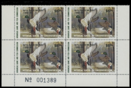 Picture of 1985 Arkansas Duck Stamps. Plate Block of 4