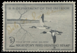 Picture of RW23 1956 Duck Stamp. Used