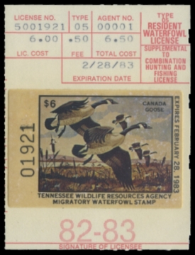 Picture of 1982 Tennessee Resident Duck Stamp