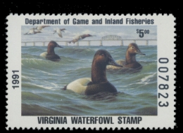 Picture of 1991 Virginia Duck Stamp