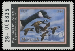 Picture of 1986 Montana Duck Stamp - First of State