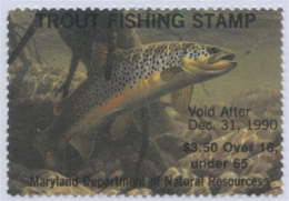 Picture of 1990 Maryland Trout Stamp