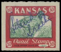 Picture of 1950 Kansas Kansas Quail Stamp