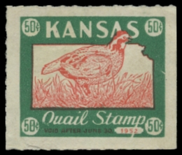 Picture of 1951 Kansas Kansas Quail Stamp