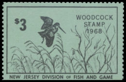 Picture of 1968 New Jersey Woodcock Stamp