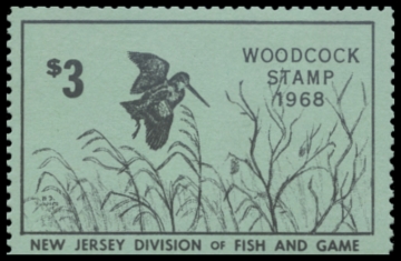 Picture of 1968 New Jersey Woodcock Stamp