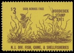 Picture of 1971 New Jersey Woodcock Stamp
