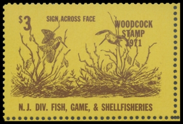 Picture of 1971 New Jersey Woodcock Stamp