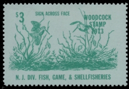 Picture of 1973 New Jersey Woodcock Stamp