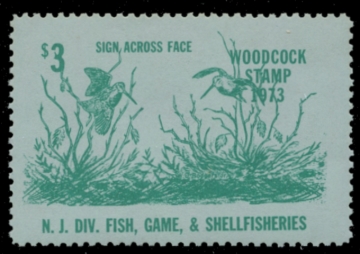 Picture of 1973 New Jersey Woodcock Stamp