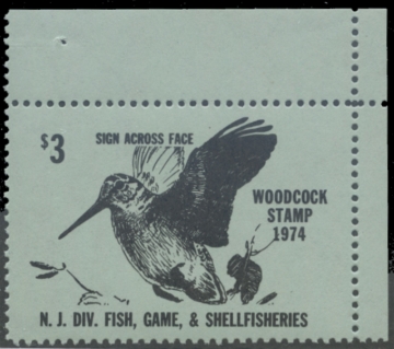 Picture of 1974 New Jersey Woodcock Stamp